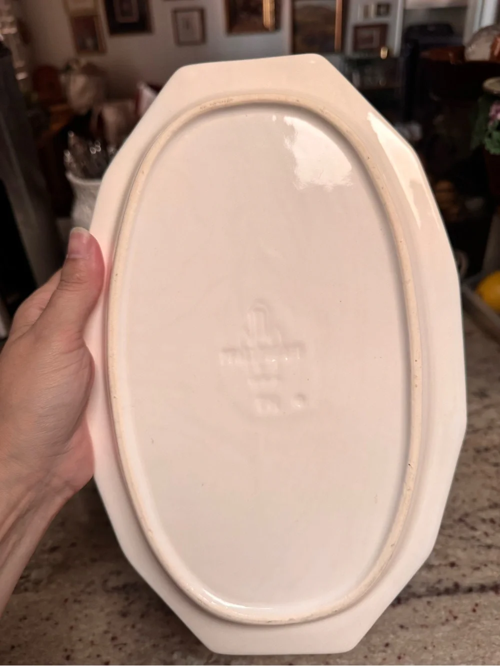 Pfaltzgraff Heritage White Oval Ceramic Serving Platter